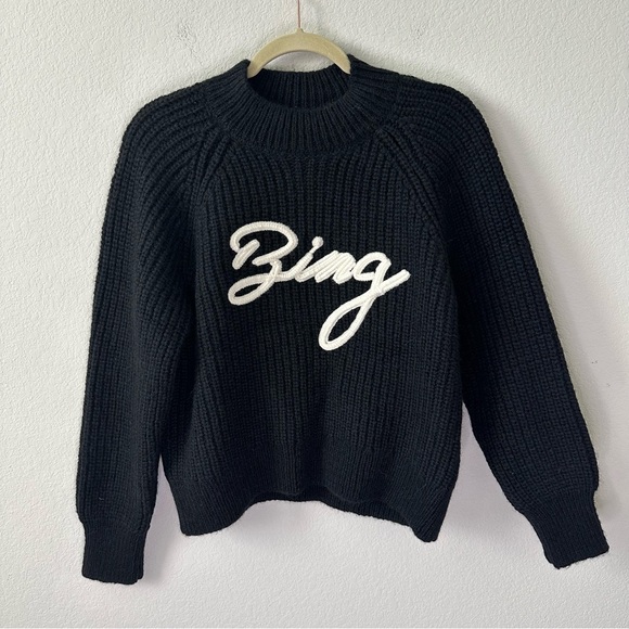NWOT ANINE BING Bing Kendrick Black Sweater SZ XS - Picture 3 of 7